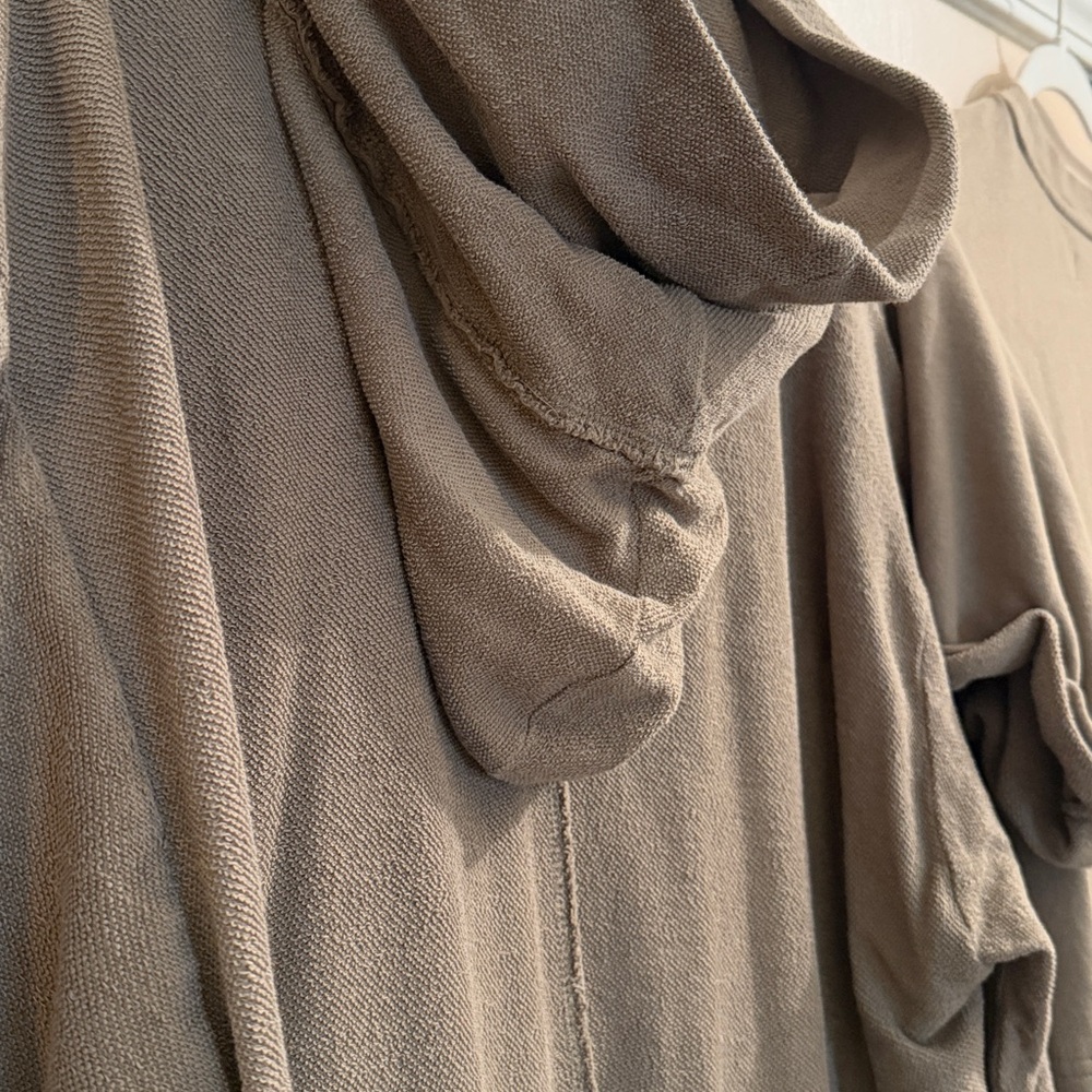 LIKE NEW Free People Coziest Set Maxi Dress + Maxi Cardigan Cardi Oak Bark Small - Picture 7 of 8